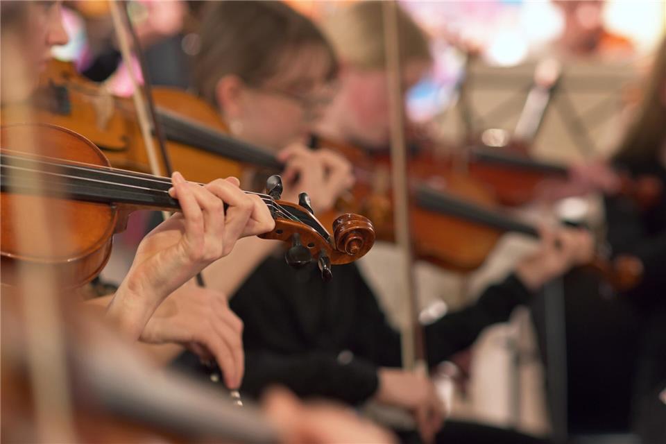Die Streicher möchten den Saal des Farb mit Klang erfüllen.