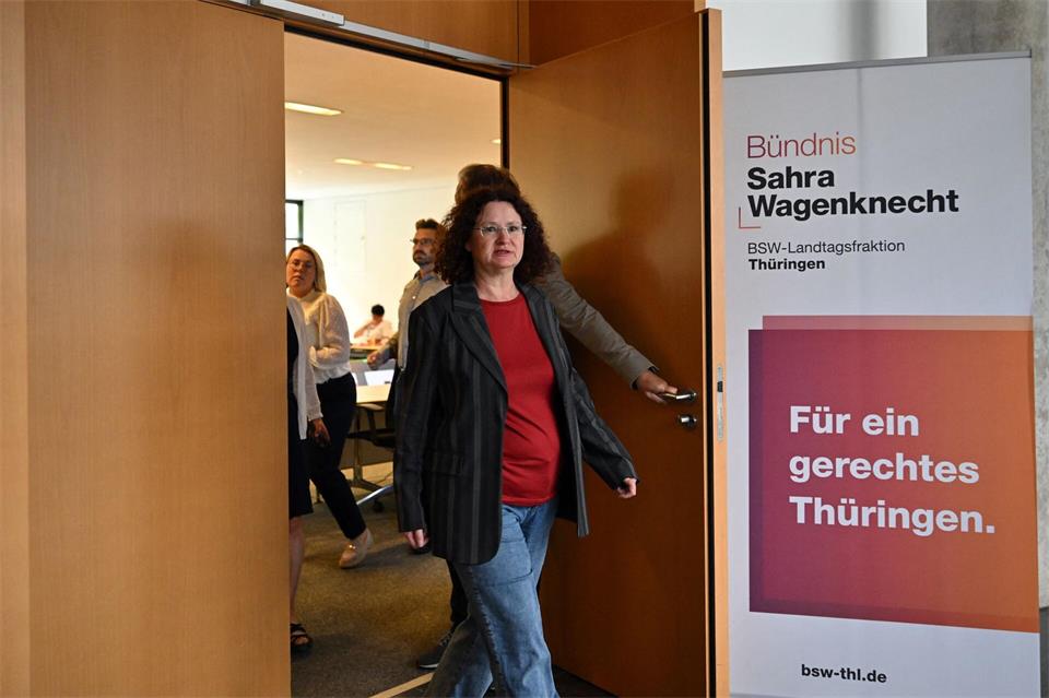 Die Thüringer BSW-Fraktion schrumpft. Martin Schutt/dpa