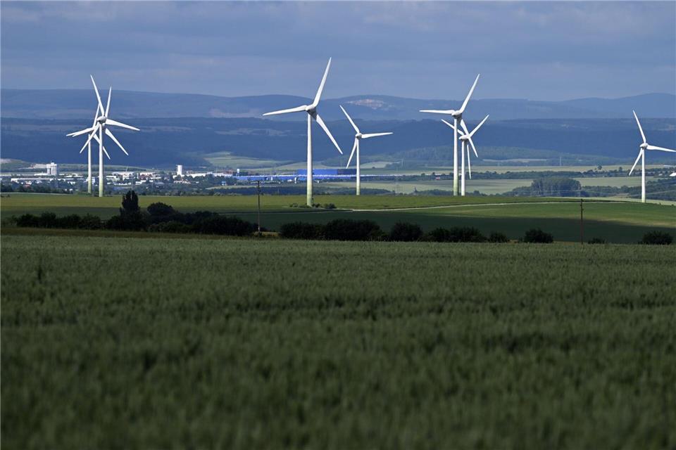 Die Thüringer Landesregierung will Lockerungen bei den Flächenvorgaben des Bundes für Windkraftstandorte. (Symbolbild)Martin Schutt/dpa