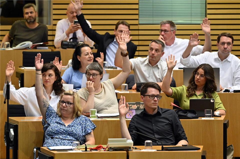 Die Thüringer Linke-Fraktion wehrt sich gegen Forderungen, dass ihre Partei vom Verfassungsschutz stärker in den Blick genommen werden sollte. (Archivbild)Martin Schutt/dpa