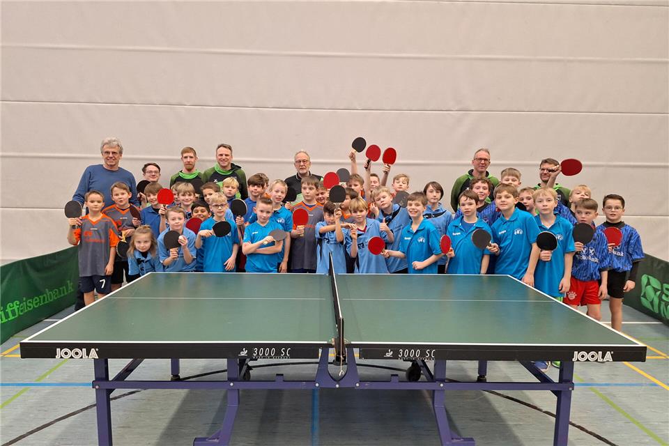 Die Tischtennisspieler der St.-Sebastian-Schule Raesfeld waren mit Begeisterung dabei.
