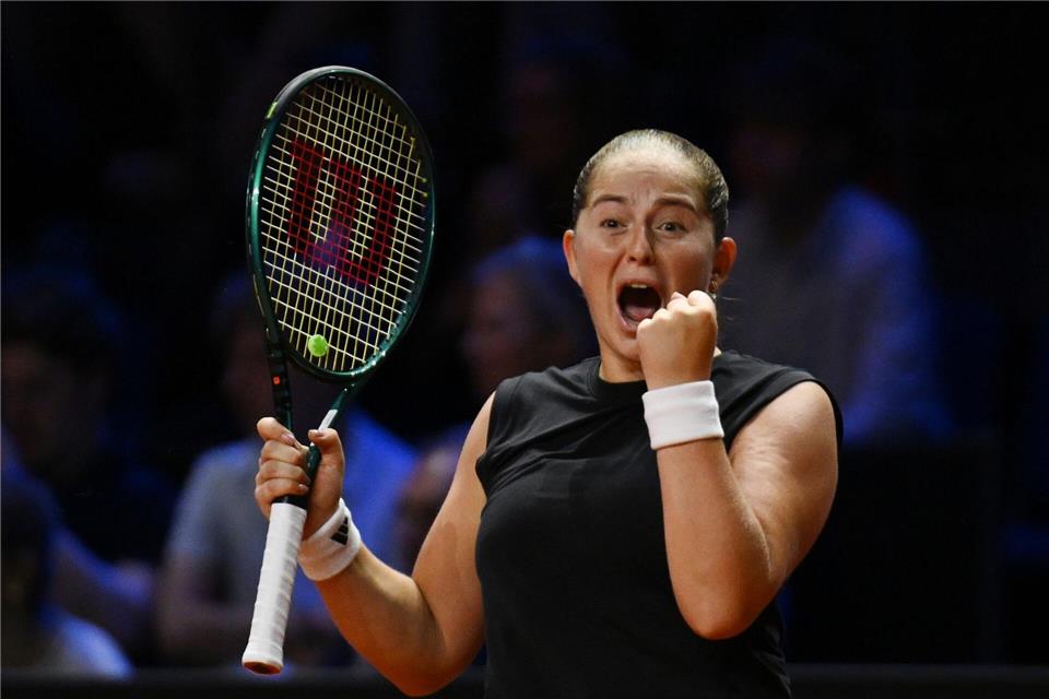 Die Titelverteidigerin: Jelena Ostapenko spielte 2025 in Stuttgart stark. Marijan Murat/dpa