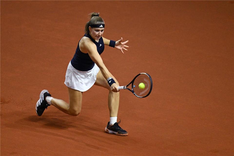Die Tschechin Karolina Muchova spielt in Stuttgart um den Titel. Marijan Murat/dpa