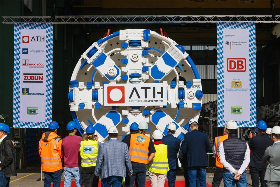 Die Tunnelbohrmaschine kommt in München zum Einsatz.Philipp von Ditfurth/dpa