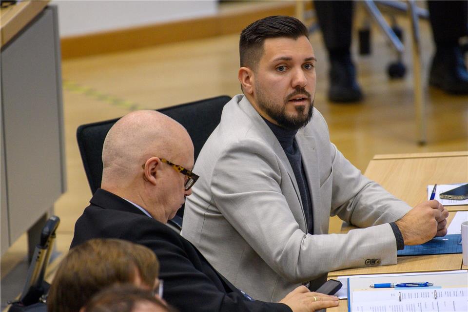 „Die Ukraine kann den Krieg nicht gewinnen“, sagt Tobias Rausch (AfD).Klaus-Dietmar Gabbert/dpa