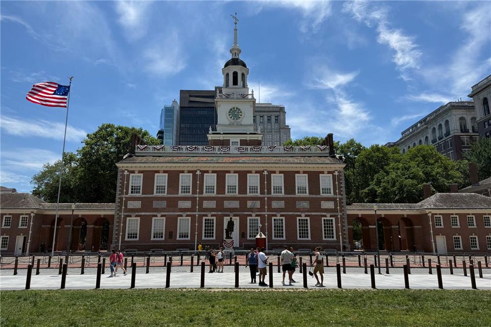 Die Unabhängigkeitserklärung wurde in der Independence Hall in Philadelphia unterzeichnet. Franziska Spiecker/dpa