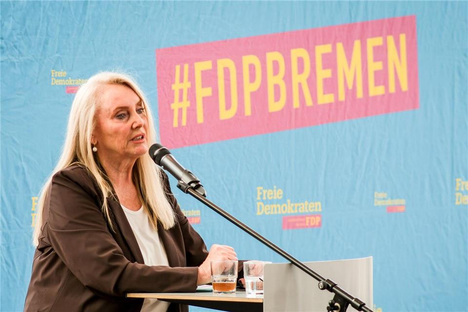 Die Unternehmerin Bettina Schiller steht künftig an der Spitze der Bremer FDP.Focke Strangmann/dpa