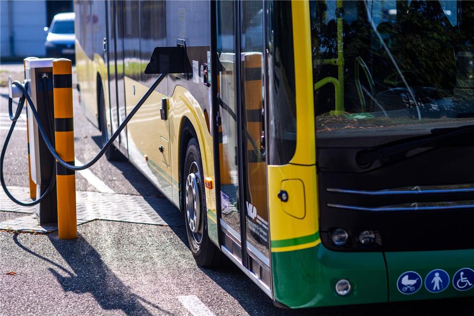 Die Verkehrsgesellschaft VLP setzt schon länger auf Elektrobusse im Linienverkehr. (Symbolbild)Jens Büttner/dpa