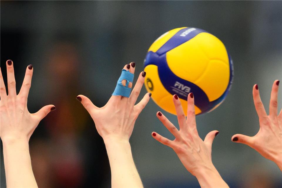Die Volleyballerinnen des Dresdner SC im Halbfinale des CEV-Cups gegen Chieri ´76. (Archivbild)Robert Michael/dpa