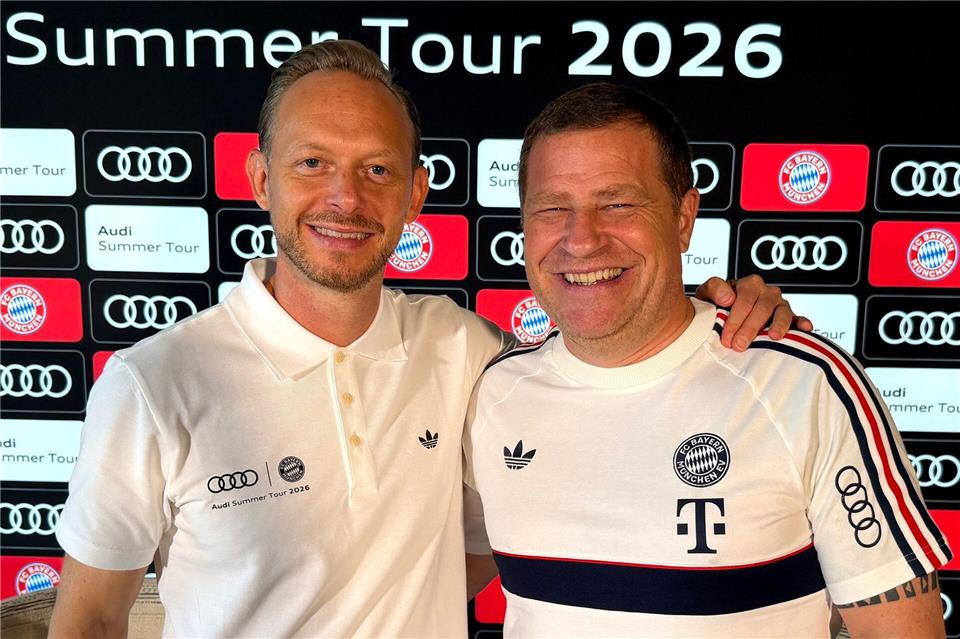 Die Vorstände Kasper und Eberl (r) ziehen ein positives Fazit.Christian Kunz/dpa
