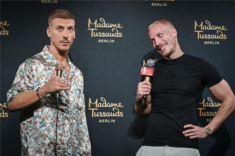 Die Wachsfigur von Felix Lobrecht steht jetzt bei Madame Tussauds in Berlin.Jens Kalaene/dpa