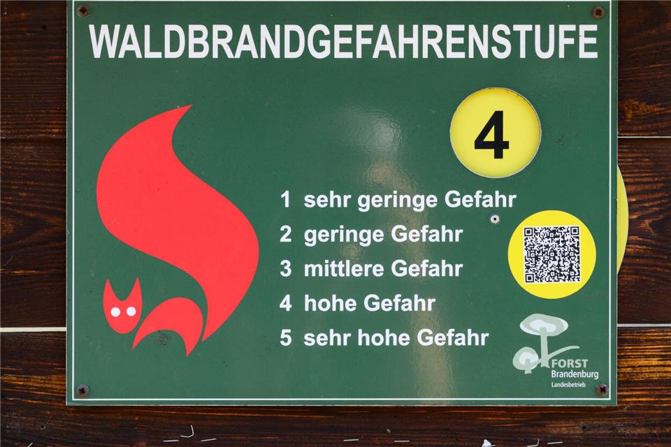 Die Waldbrandgefahr stieg in den vergangenen Tagen wieder deutlich an. (Archivbild)Patrick Pleul/dpa