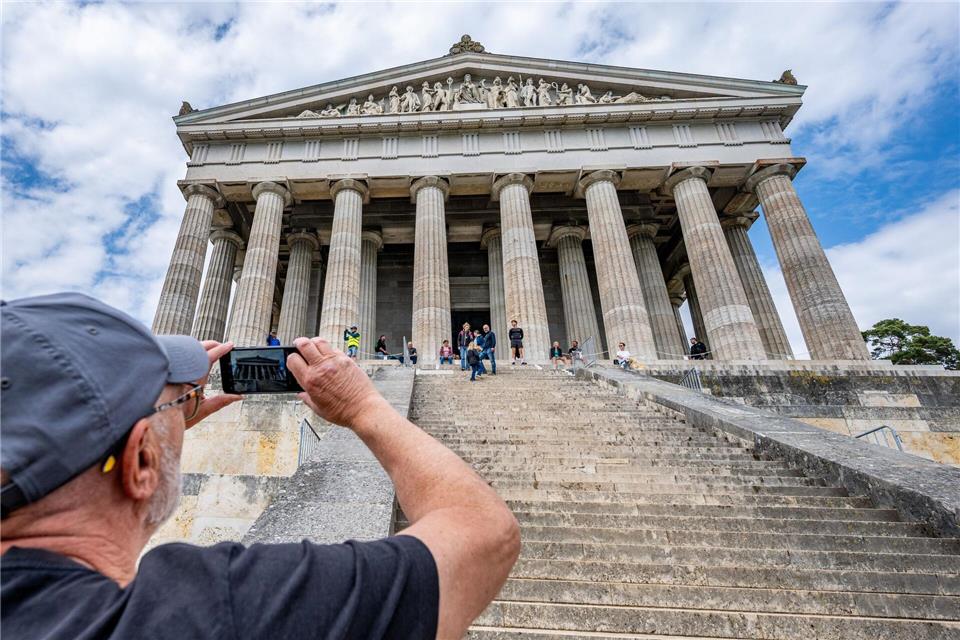Die Walhalla ist ein beliebtes Ausflugsziel.Armin Weigel/dpa