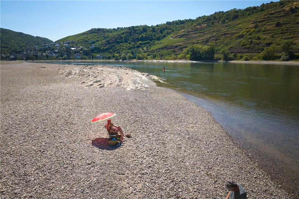 Die Wasserstände im Rhein sind sichtlich niedriger. (Archivbild)Thomas Frey/dpa