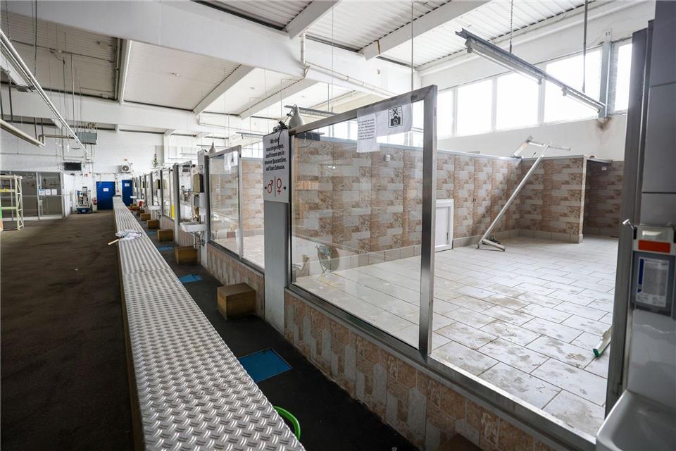 Die Welpenhalle bei Zoo Zajac ist geschlossen, es sind keine Tiere mehr in den Zwingern.Christoph Reichwein/dpa