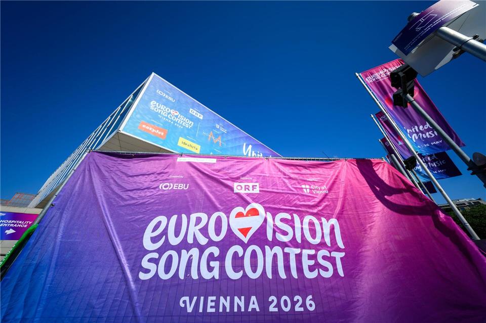 Die Wiener Stadthalle ist Schauplatz des 70. Eurovision Song Contest diese Woche.Max Slovencik/APA/dpa