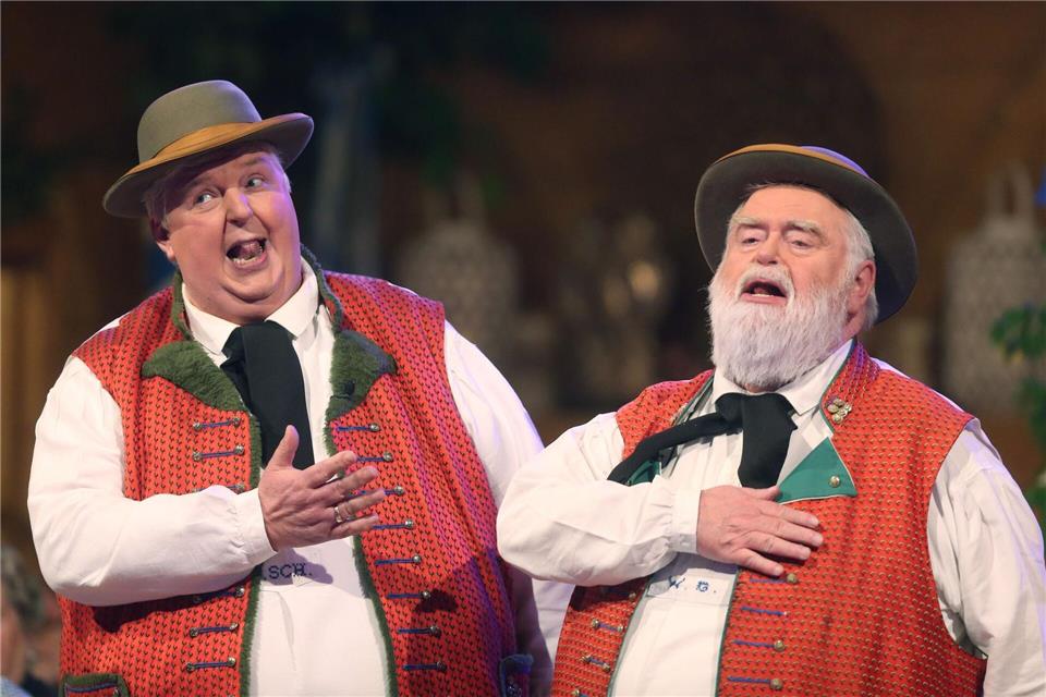 Die „Wildecker Herzbuben“ sind mit dem 1989 veröffentlichten Hit „Herzilein“ bekanntgeworden. (Archivbild)Bodo Schackow/dpa