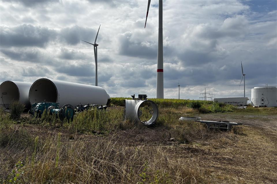 Die abgebaute Windkraftanlage an der Halterner Straße.