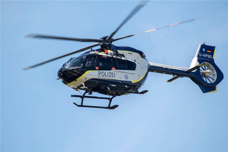 Die bayerische Polizei fliegt jetzt komplett mit neuen H145-Hubschraubern von Airbus.Stefan Puchner/dpa