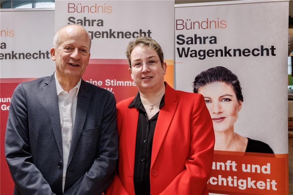 Die beiden BSW-Landesvorsitzenden sind Melanie Dango und Friedrich Straetmanns. (Archivbild)Markus Scholz/dpa