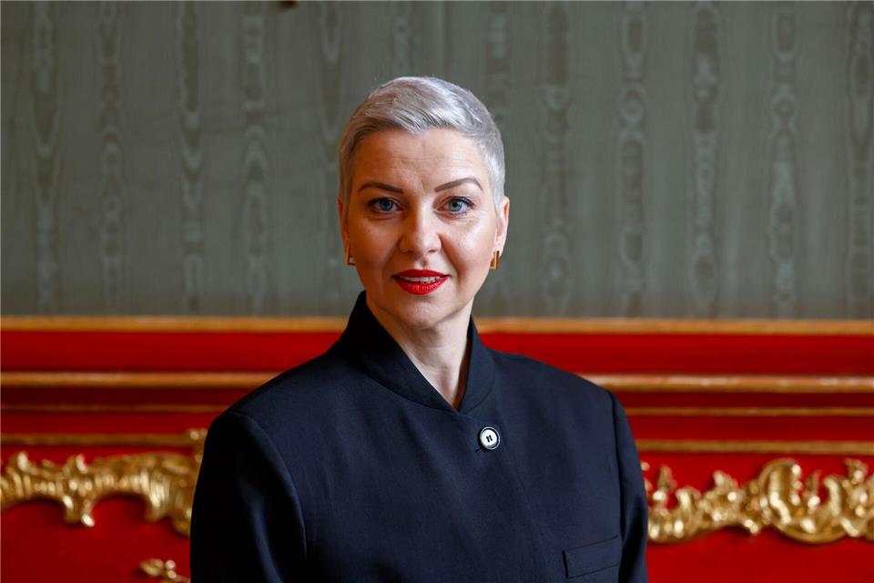 Die belarussiche Bürgerrechtlerin Maria Kolesnikowa berichtet von ihrer fünfjährigen Haft. Thomas Banneyer/dpa