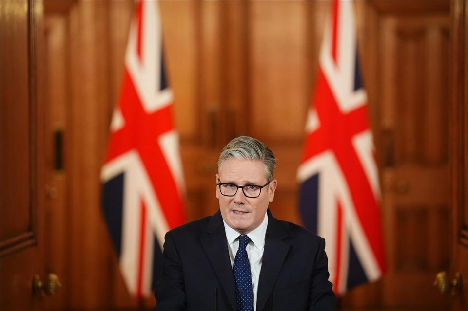 Die britische Regierung von Keir Starmer kündigt eine weitreichende Asylreform an. (Archivbild)James Manning/PA Wire/dpa