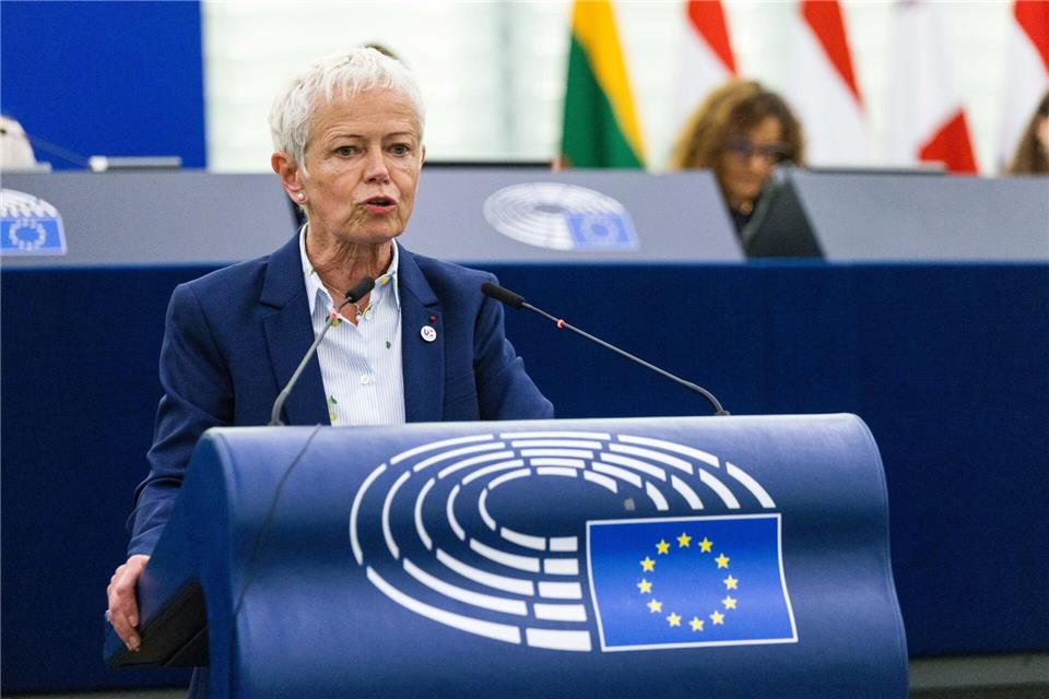 „Die deutsch-französische Zweisprachigkeit ist eine wertvolle Chance: Wir haben die Pflicht, sie zu entwickeln“, sagt die französische Abgeordnete Brigitte Klinkert. (Archivbild)Philipp von Ditfurth/dpa