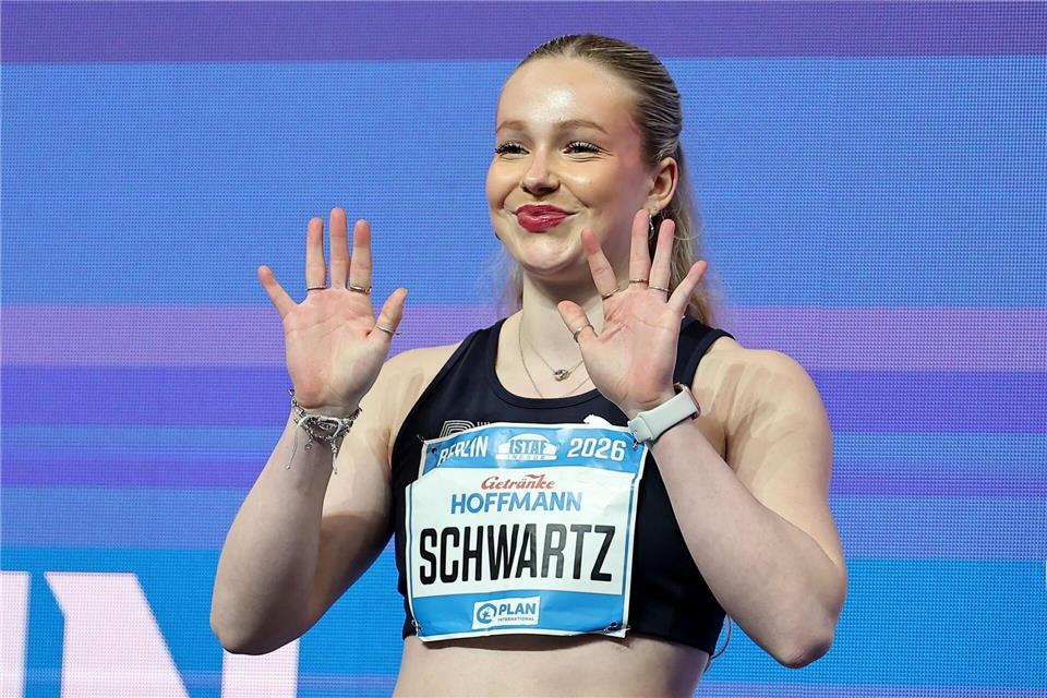 Die deutsche 60-Meter-Meisterin Philina Schwartz kam auf Platz vier.Andreas Gora/dpa