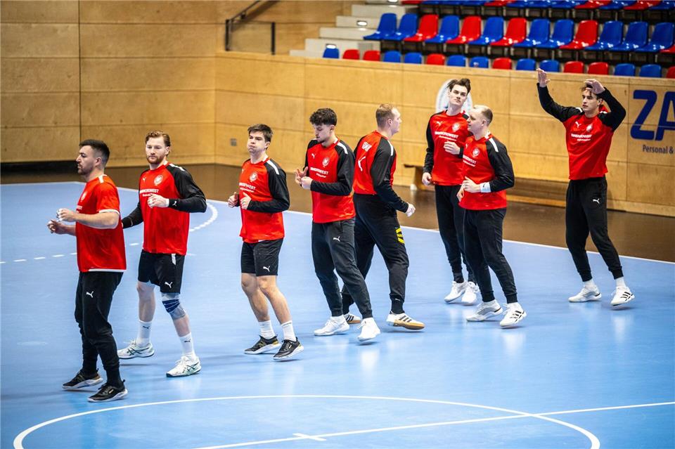 Die deutsche Handball-Nationalmannschaft beim Training in Hannover.Sina Schuldt/dpa