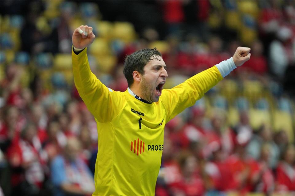 Die deutschen Fans kennen Domenico Ebner vom Bundesligisten SC DHfK Leipzig. (Archivbild)Soeren Stache/dpa