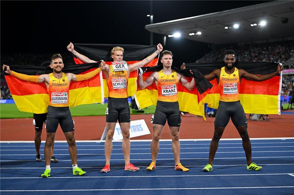 Die deutschen Sprinter holten ohne Owen Ansah EM-Silber.Sven Hoppe/dpa