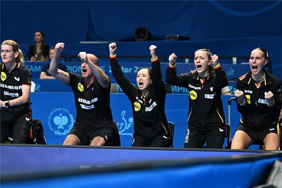 Die deutschen Tischtennis-Frauen haben den EM-Titel gewonnen.Manfred Schillings/dpa