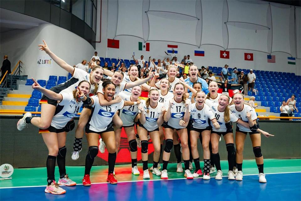 Die deutschen U16-Handballerinnen sind Weltmeister. Sasa Pahic Szabo/kolektiff/dpa