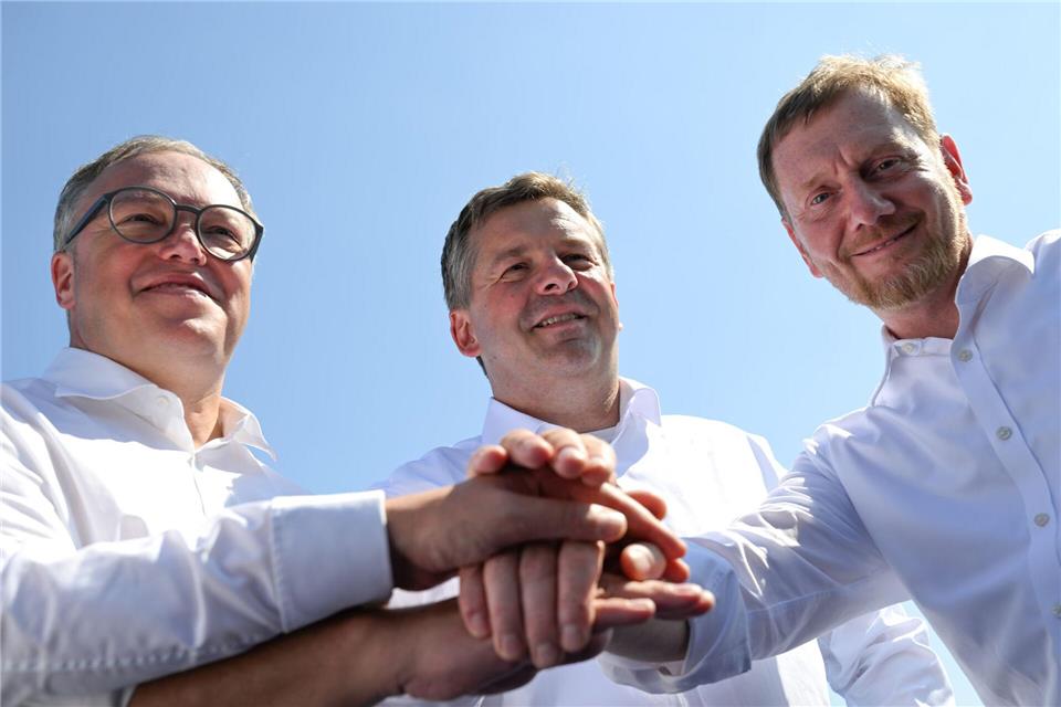 Die drei Ost-Ministerpräsidenten der CDU rebellieren gegen einen wichtigen Baustein der geplanten Rentenreform.Hendrik Schmidt/dpa