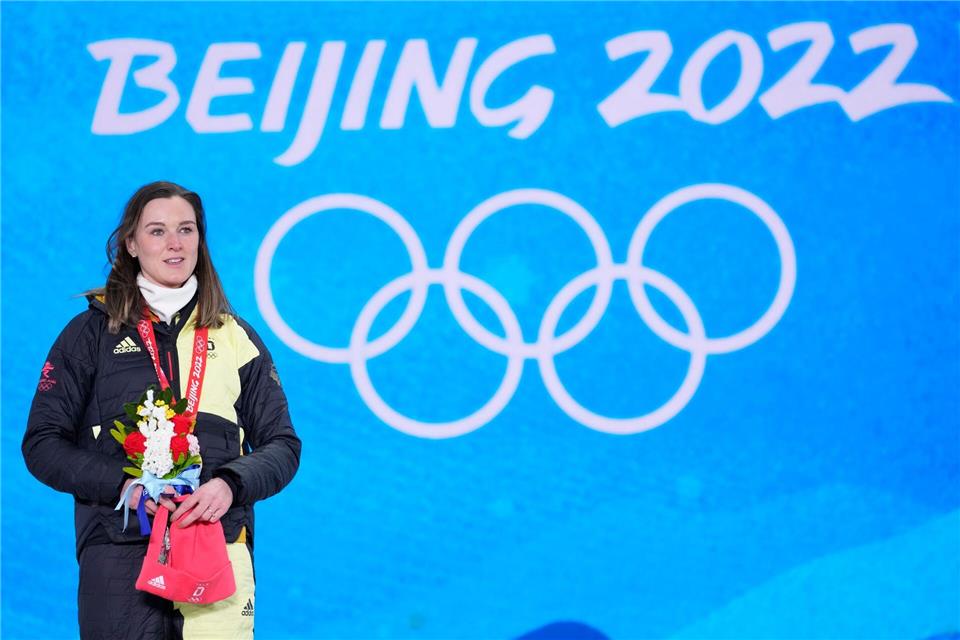 Die ehemalige Biathletin Denise Herrmann-Wick hat erneut Nachwuchs bekommen. Andrew Medichini/AP/dpa