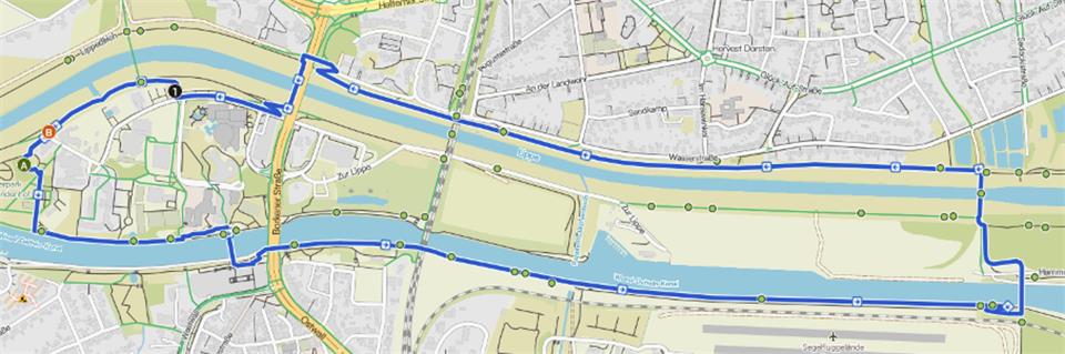 Die für Familien wohl geeignetste Tour ist eine sechs Kilometer lange Tour durch Dorsten. Start und Ziel ist der Bürgerpark Maria Lindenhof.