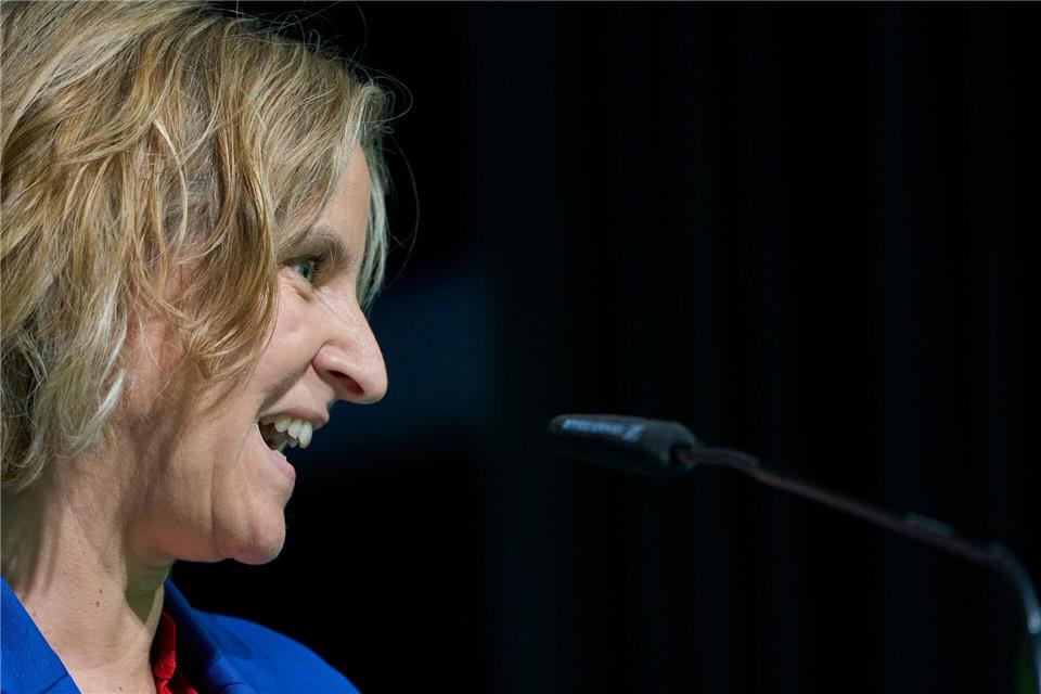 Die grüne Spitzenkandidatin warnte vor einem „schwarz-roten Rollback“ in Rheinland-Pfalz. Sascha Ditscher/dpa