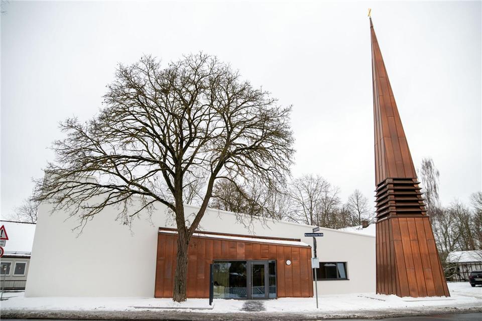 Die neue Kirche der Kirchengemeinde Laineck wird bald eingeweiht. Pia Bayer/dpa