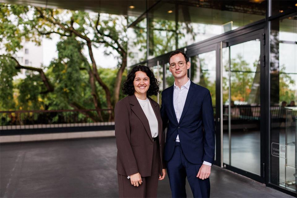 Die neuen Chefs der Grünen in Baden-Württemberg: Clara Wellhäußer und Jan-Lukas Schmitt.Philipp von Ditfurth/dpa