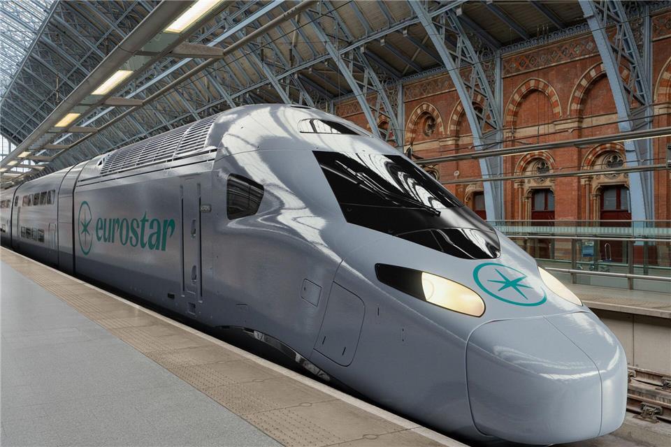 Eurostar bestellt Doppeldecker-Züge bei Alstom Die neuen Doppeldecker-Hochgeschwindigkeitszüge sollen künftig auch Frankfurt ansteuern. (Handout)Eurostar/PA Media/dpa