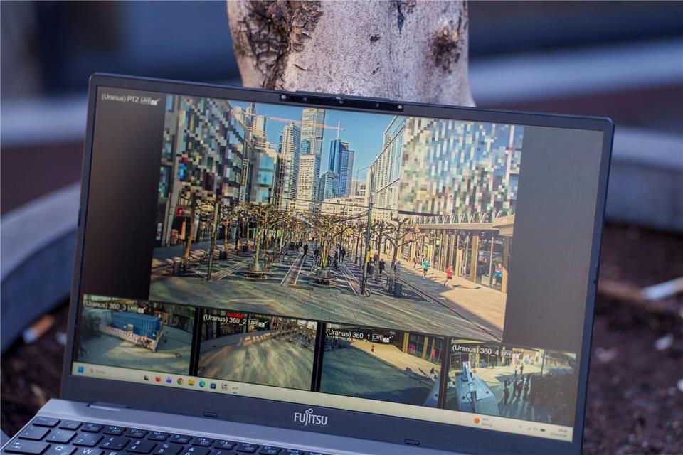 Die neuen Kameras zeigen die Zeil aus unterschiedlichen Blickwinkeln.Andreas Arnold/dpa