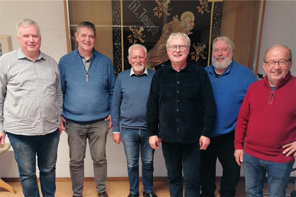 Die neuen Vorstandsmitglieder der Kolpingsfamilie (v.l.): Thomas Tasse, Richard Beering, Werner Nagel, Manfred Telöken, Klaus Elsner (Präses) und Johannes Oppenberg.