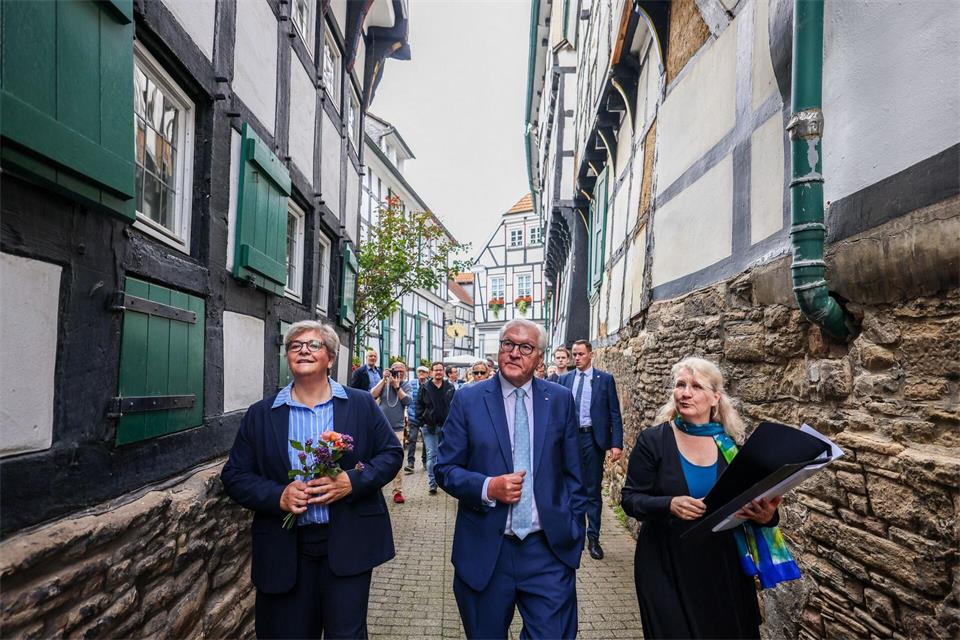 Die pittoreske Altstadt von Hattingen lockt viele Besucher - nicht nur wenn der Bundespräsident da ist. Tourismus ist längst ein wichtiger Wirtschaftszweig in der Stadt. Christoph Reichwein/dpa