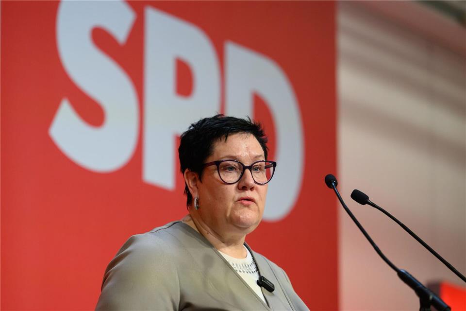 Die sächsische SPD verbreitet auf ihrem Landesparteitag Zuversicht.Robert Michael/dpa