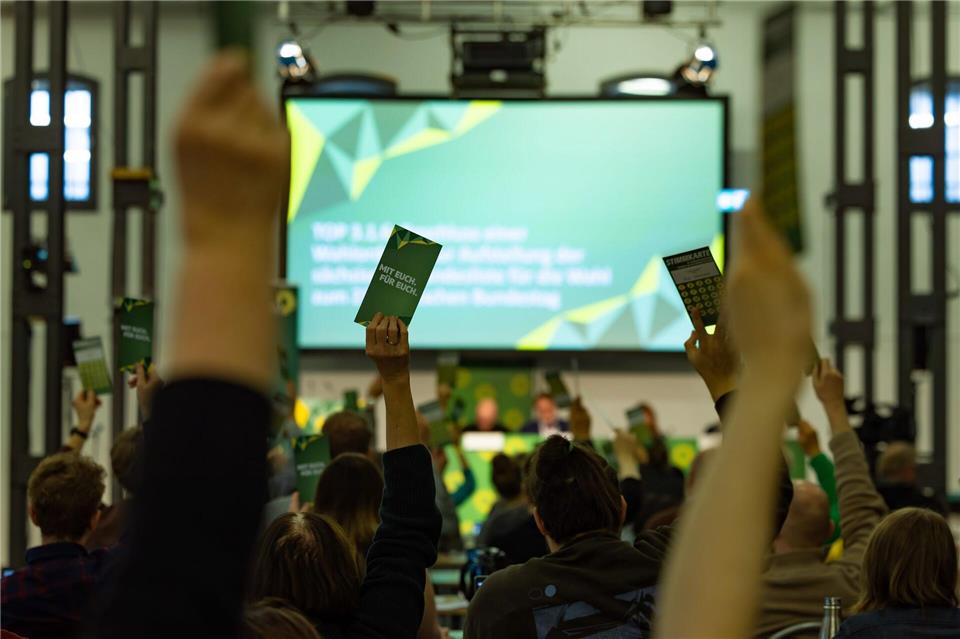 Die sächsischen Grünen haben in Löbau ihre Landesliste für die Bundestagswahl 2025 aufgestellt.Jürgen Lösel/dpa