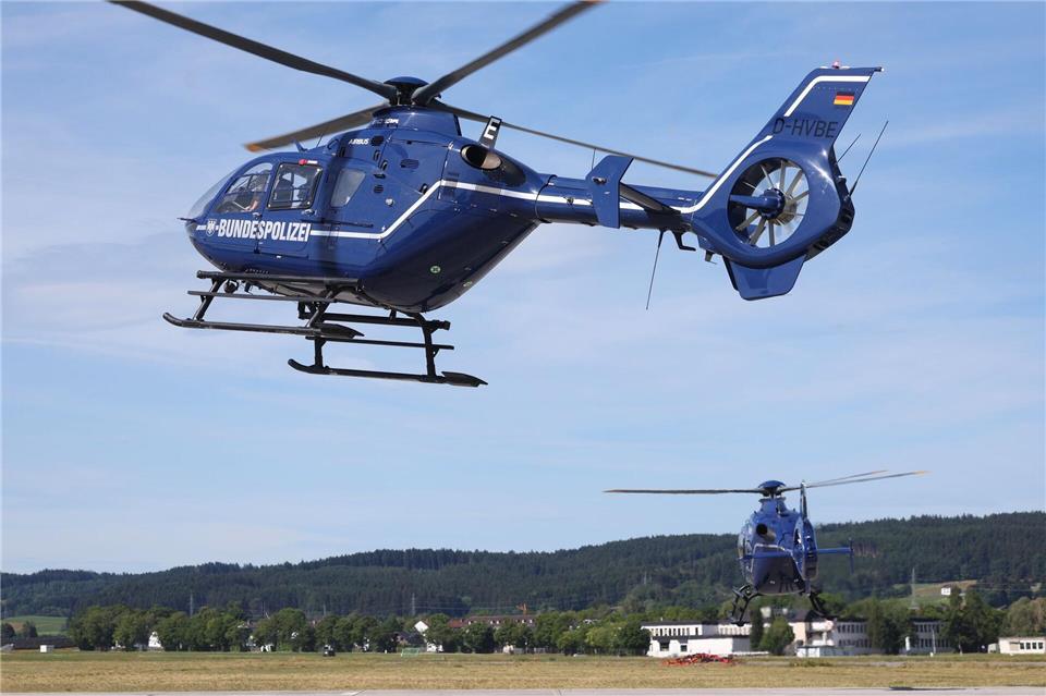 Die speziellen Strahlenmesssysteme können in die Hubschrauber der Bundespolizei eingebaut werden.Karl-Josef Hildenbrand/dpa