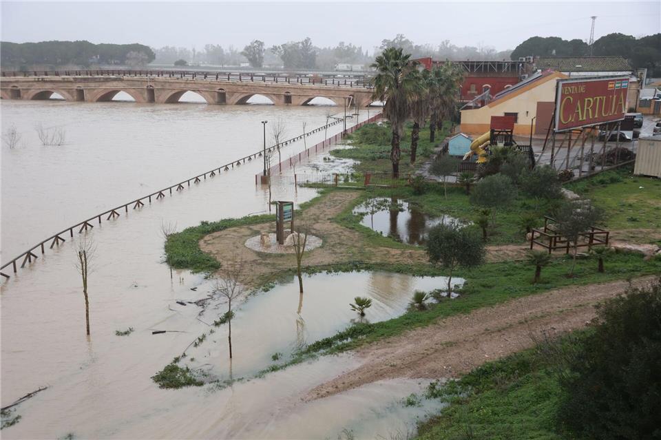 Die südspanische Provinz Cádiz war besonders von Starkregen betroffen.Rocío Ruz/EUROPA PRESS/dpa