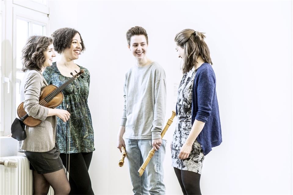 Die vier Musikerinnen von Marsyas Baroque“.