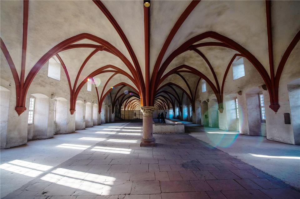 Diese Gewölbe wurden früher im Kloster Eberbach als Schlafräume für die Mönche genutzt. Heute gibt es hier Veranstaltungen. (Archivbild)Andreas Arnold/dpa