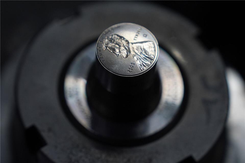 Diese Matrize zum Prägen von Pennys wird künftig nicht mehr gebraucht.Matt Slocum/AP/dpa